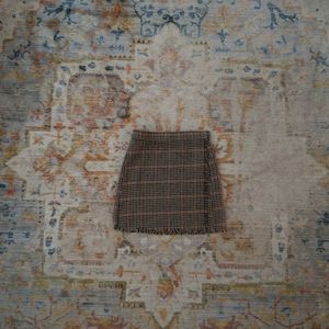 Urban Outfitters Houndstooth Mini Wrap Skirt